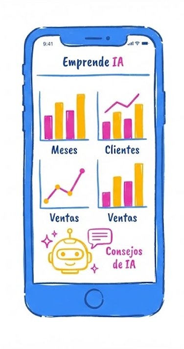 Emprende IA - App con metricas, ventas, clientes y consejos de IA